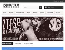 Tablet Screenshot of dogyearsrecords.com